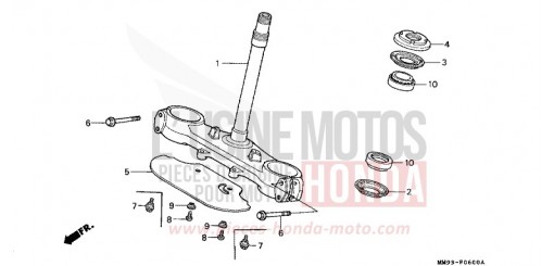 TIGE DE DIRECTION XL600VN de 1992